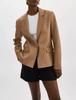 Women Leather Party Handmade Tan Blazer Stylish Formal Designer Real Lambskin
