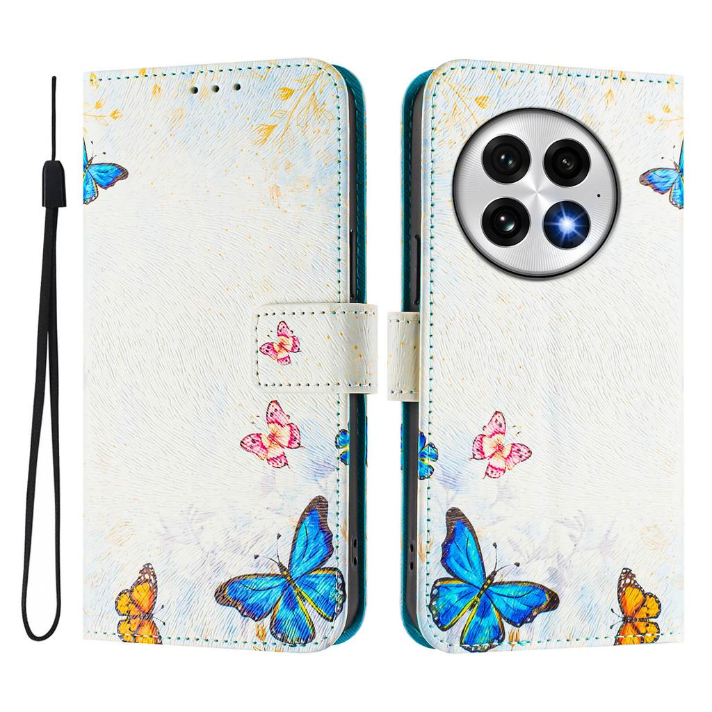 Роскошный окрашенный кожаный чехол-кошелек Butterfly Family из искусственной кожи в стиле книги для Oneplus 9R, 8T, Nord CE2 5G, Nord 2T, Nord N300, Oneplus 11 12...