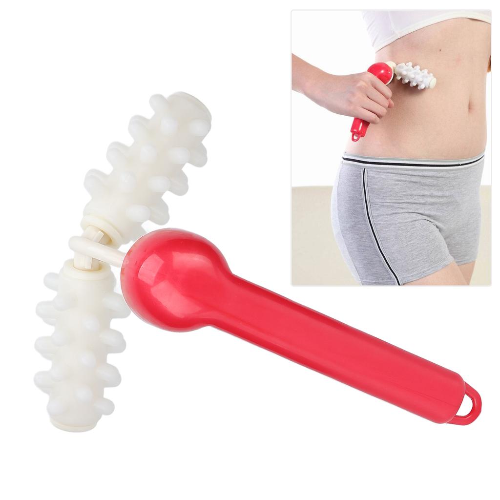 Waist Roller Massager Home Office Pain Relief Muscle Relaxation V Shaped Massager for Arms Legs