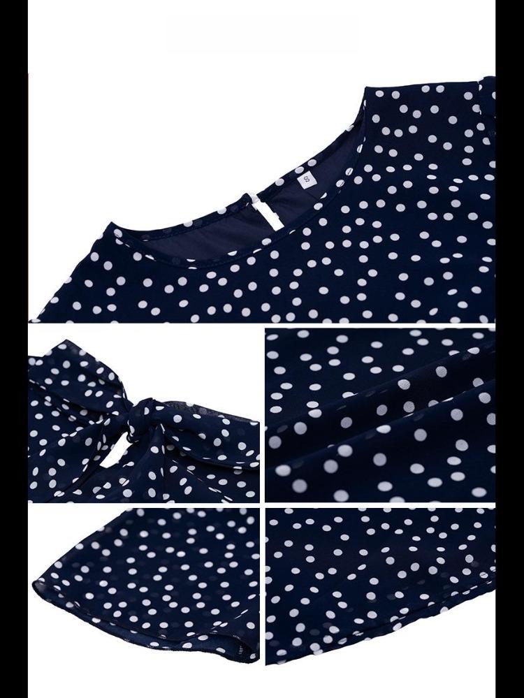 Women European American Polka Dot Lace Up Dress Diyun Spring Summer Collection Fashion Trendy