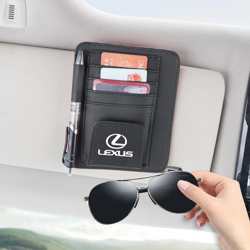 CKU5 Car Sun Visor Wallet Card Bag Sunglasses Holder For Lexus RX330 IS250 Ct200h ES300h RX350 IS300h NX300h Car Interior Accessories