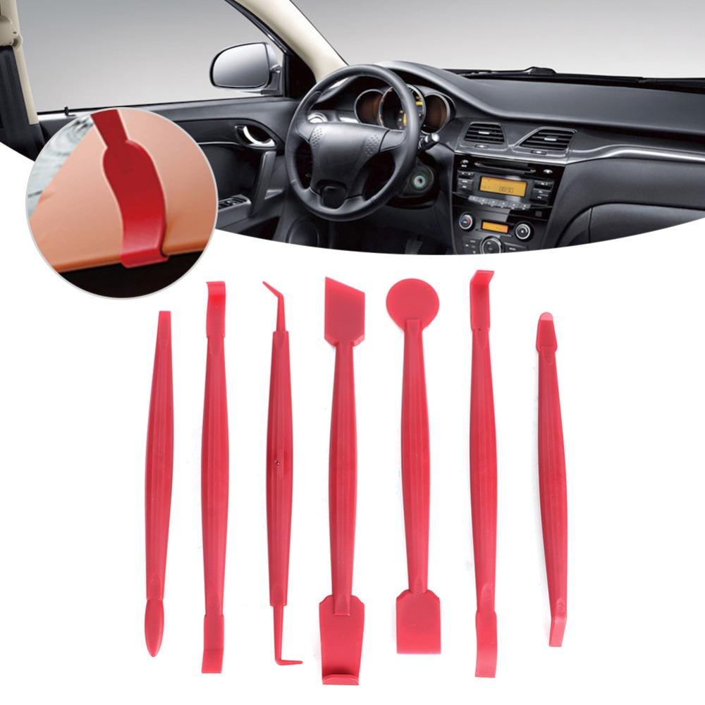 7PCS Lightweight Window Tint Tool Kit Red Film Edge Closing Tool New Film Squeegee Bubble Removal