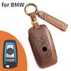Leather Car Key Case Cover Fob Keychain Accessories for BMW Series 3 F30 F10 F18 F22 F01 X3 X4 F06 F02 M3 M5 Keyring Holder Bag