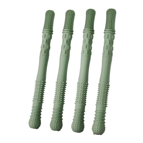 4 шт. силиконовая жевательная палочка, пищевая, без BPA, многоразовая, для снятия стресса, сенсорная, оральная, моторная, жевательная палочка, игрушка для особых нужд