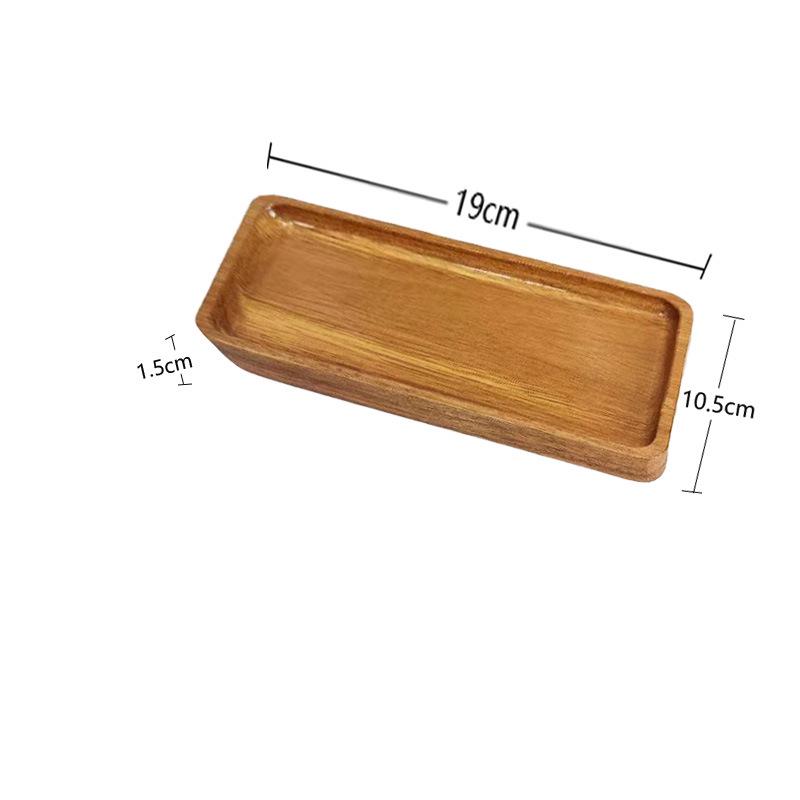 Acacia Oval Wooden Tray for Snacks, Fruit, Steak, and Dinner.