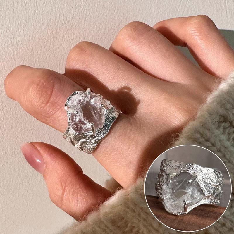 Кольцо-обертка с геометрическими линиями - Посеребренное S925 для женщин