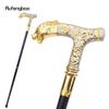Golden White Dragon Handle Pattern Walking Stick Party Fashion Elegant Walking Stick Decorative Cospaly Cane Knob Crosier 89cm