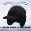 Unisex Winter Hat Outdoor Thick Ski Sports Knitted Hat Plush Fur Lined Warm Earflap Cap Stylish Soft Knit Hat
