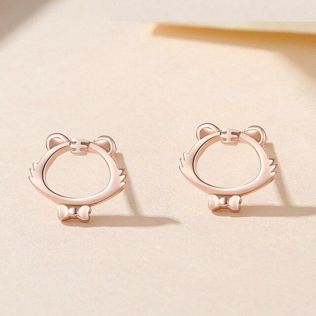 Chinese Style Original New Year Of The Tiger Zodiac Earrings Female S925 Sterling Silver Niche Design Red Agate Women Earrings