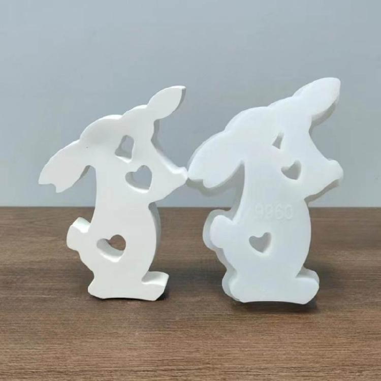 Уникальная форма в виде кролика 3D силиконовая форма для литья смолы, формы для DIY ремесел