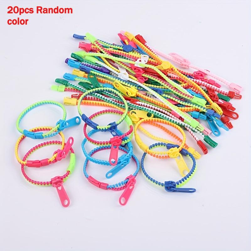 20pcs Two-Color Sensory Bracelet - Adult Colorful Plastic Decompression, Autism And Anxiety Relief, Wedding Party Small Gifts