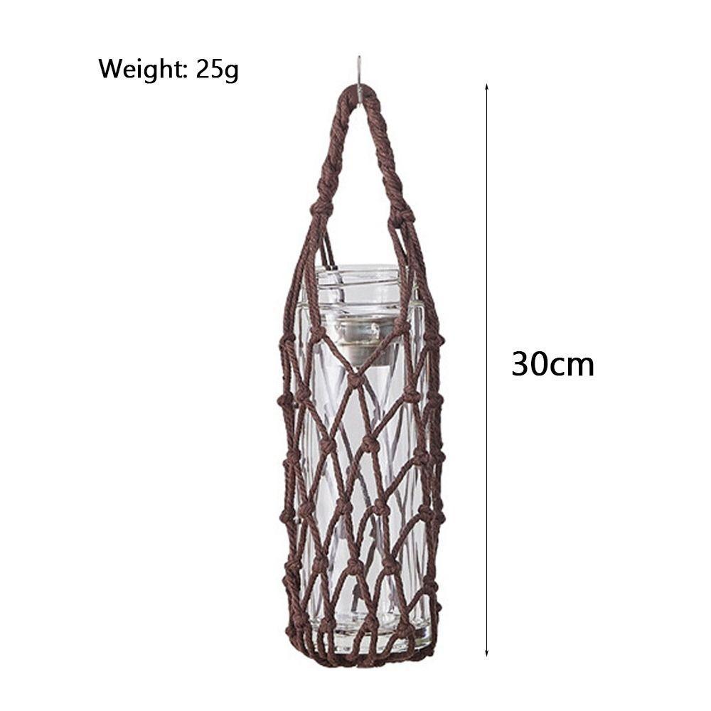 Ручной вязки чехол для бутылки с водой, вязаный рукав для чашки, полезная сетчатая сумка для чашки для воды для спортивных походных аксессуаров