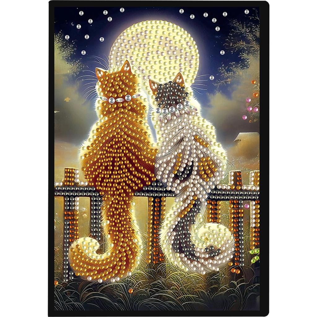 50-Page A5 Size 5D DIY Diamond Art Painting Notebook Kit Crystal Notepad Sketchbook for Birthdays Or Christmas Gifts