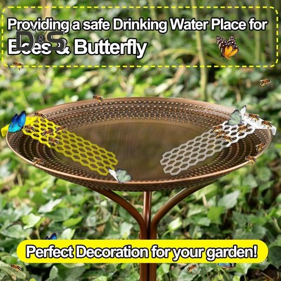 Floating Bee Island Bee Ladder Drinking Tray Bee Waterer Butterfly Water Stations Bird Baths Insect Water Catcher for Thirsty Pollinators
