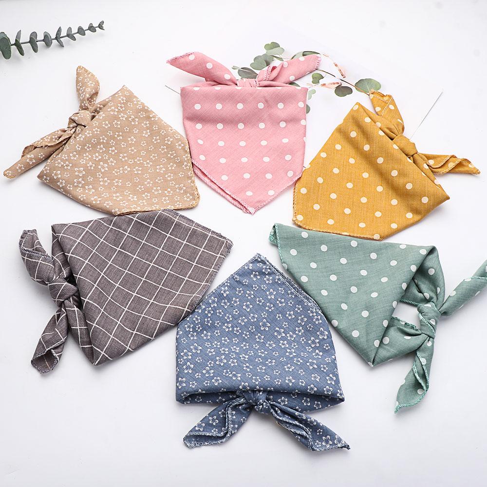 Pet Supplies Cute Plaid Dots Bib Neckerchief Pet Collars Pet Bandanas Dog Scarf Cat Neck Scarf