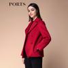 PORTS Women's Professional Long-Sleeve Wool Blend Short Coat