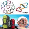 Accessories Outdoor Camping Tool Keychain Clip Heart-shaped Buckles Aluminum Carabiner Keyring Hook