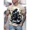 Fashion Motorcycle 3D Print Men's T-Shirt Men's Short Sleeve T-Shirt Street Casual O Neck Top Graphic T-Shirts Men's Clothing