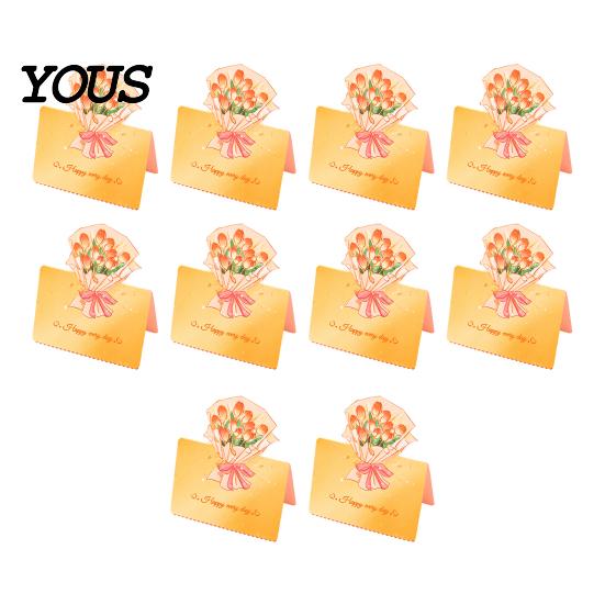 Best Wishes Note Card 10Pcs 3D Bouquet Greeting Card, Thank You Set Folding Floral for Mother's Day Father's Birthday
