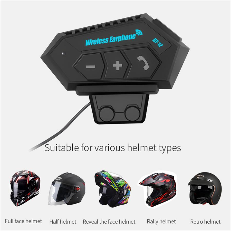 Перезаряжаемая мотоциклетная беспроводная Bluetooth-гарнитура для шлема, наушник, динамик