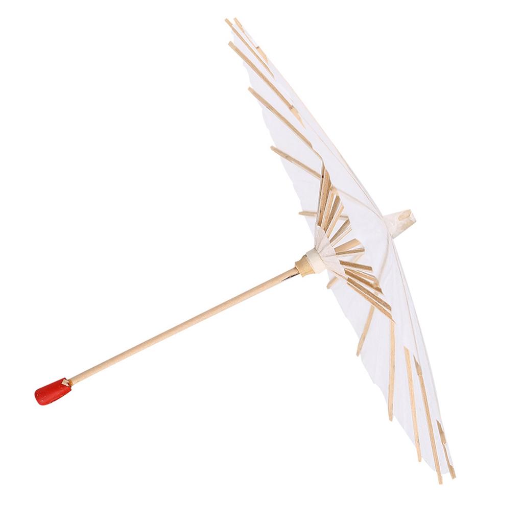 White Color Paper Decorative Umbrella Parasol School Decor Photo Prop (20cm)