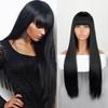 Long Straight Hair Natural Heat Resistant Fiber Black Wig for Women Daily Wear Wigs Pink Red Cosplay Wigs
