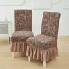 Chair Slipcover Thickened Elastic One Piece Hotel Chair Cover with Skirt Stool Set Slipcover