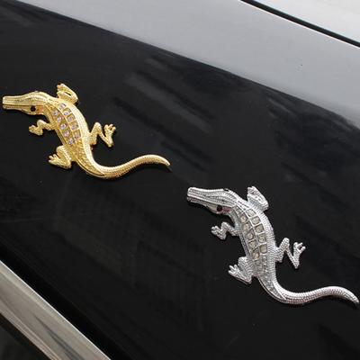 3D металлические крокодиловые стразы стайлинга автомобилей наклейки авто наклейки украшения