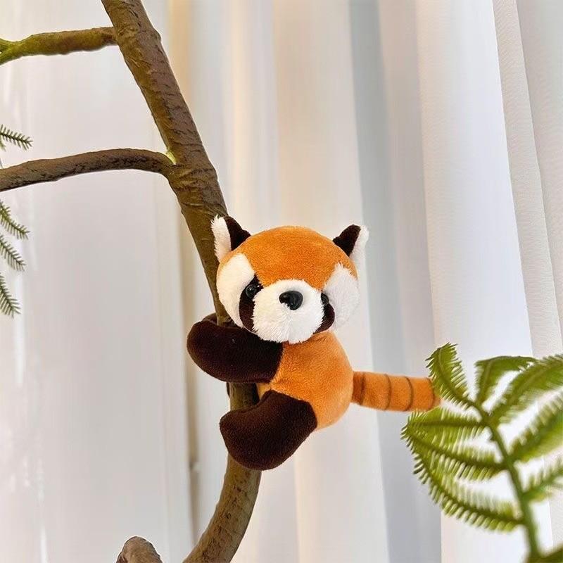 Cute Plush Panda And Raccoon Clip Plush Toys For Travel Gifts And Notes Holders