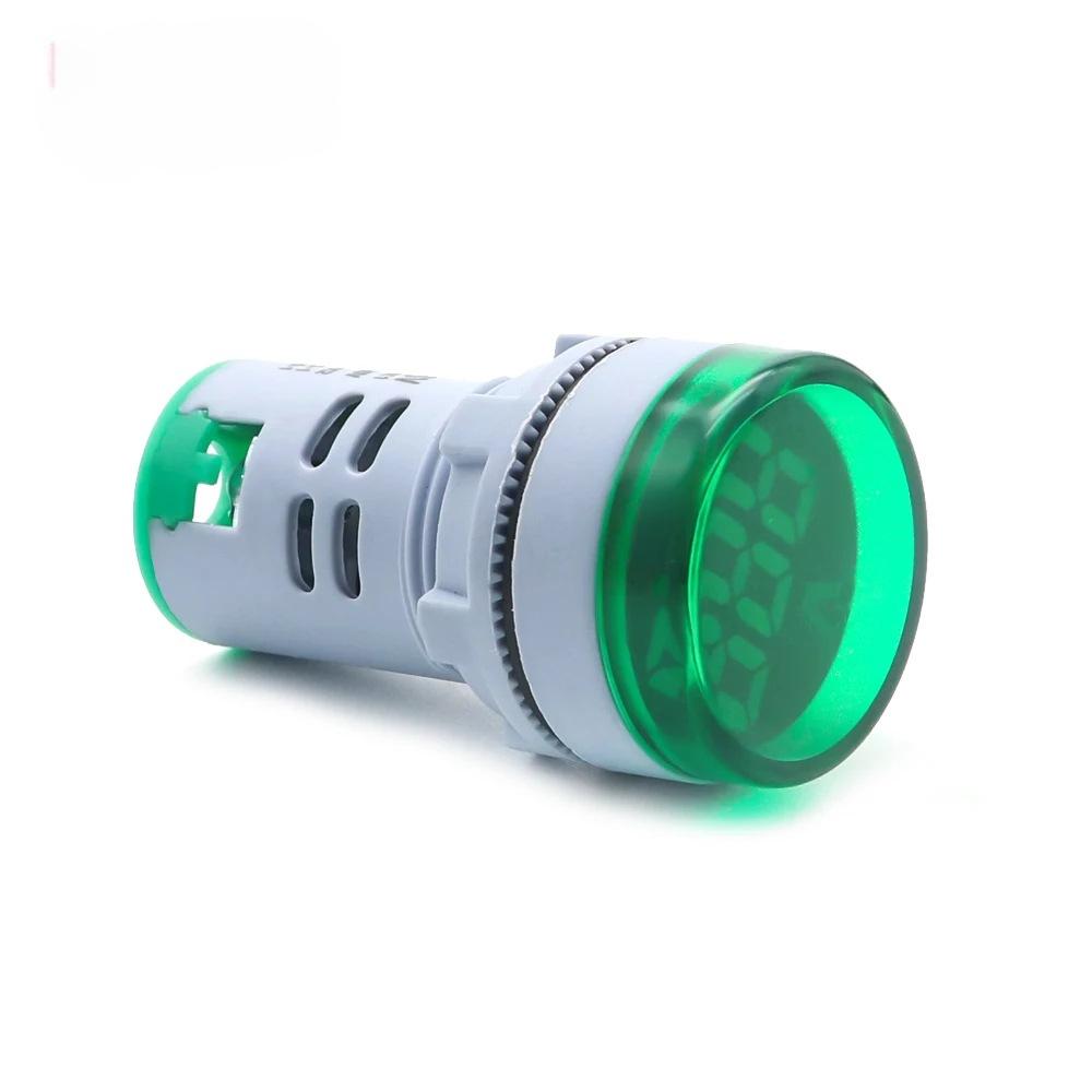 1/2/5PCS Aperture 22mm Round Mini LED Digital Display Voltmeter Alternating Current AC 60-500V Digital Display Indicator