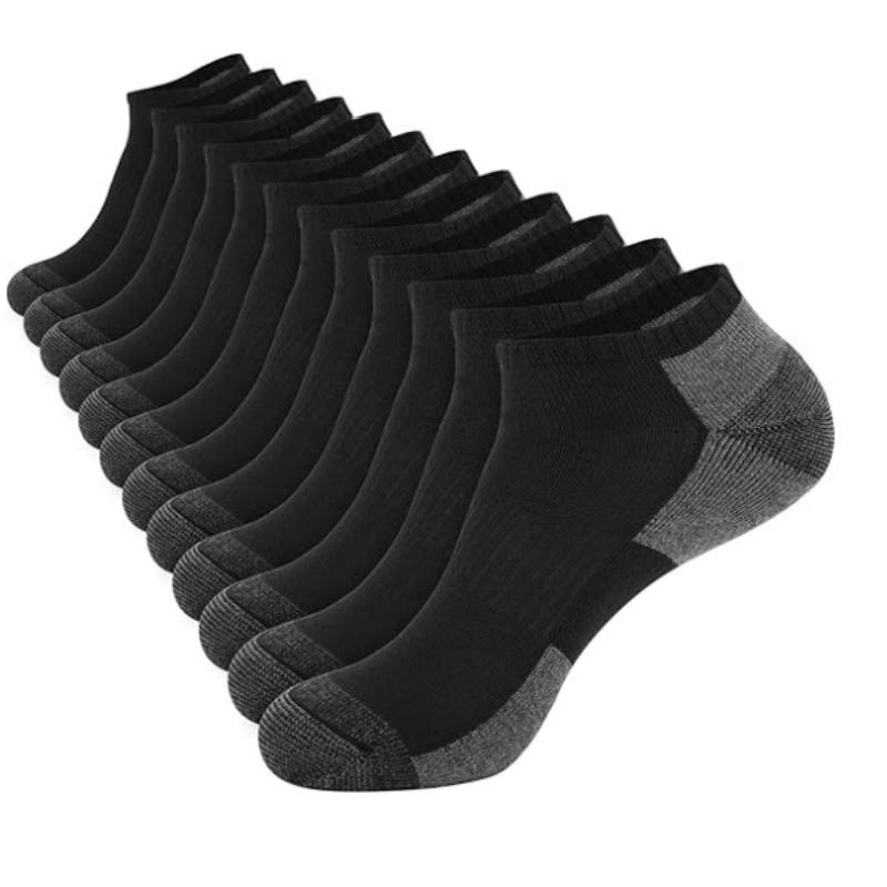 12 пар носков для бега для мужчин и женщин, дышащие, с амортизацией, спортивные носки до щиколотки, низкие носки, для спорта на открытом воздухе, пешего туризма, бега