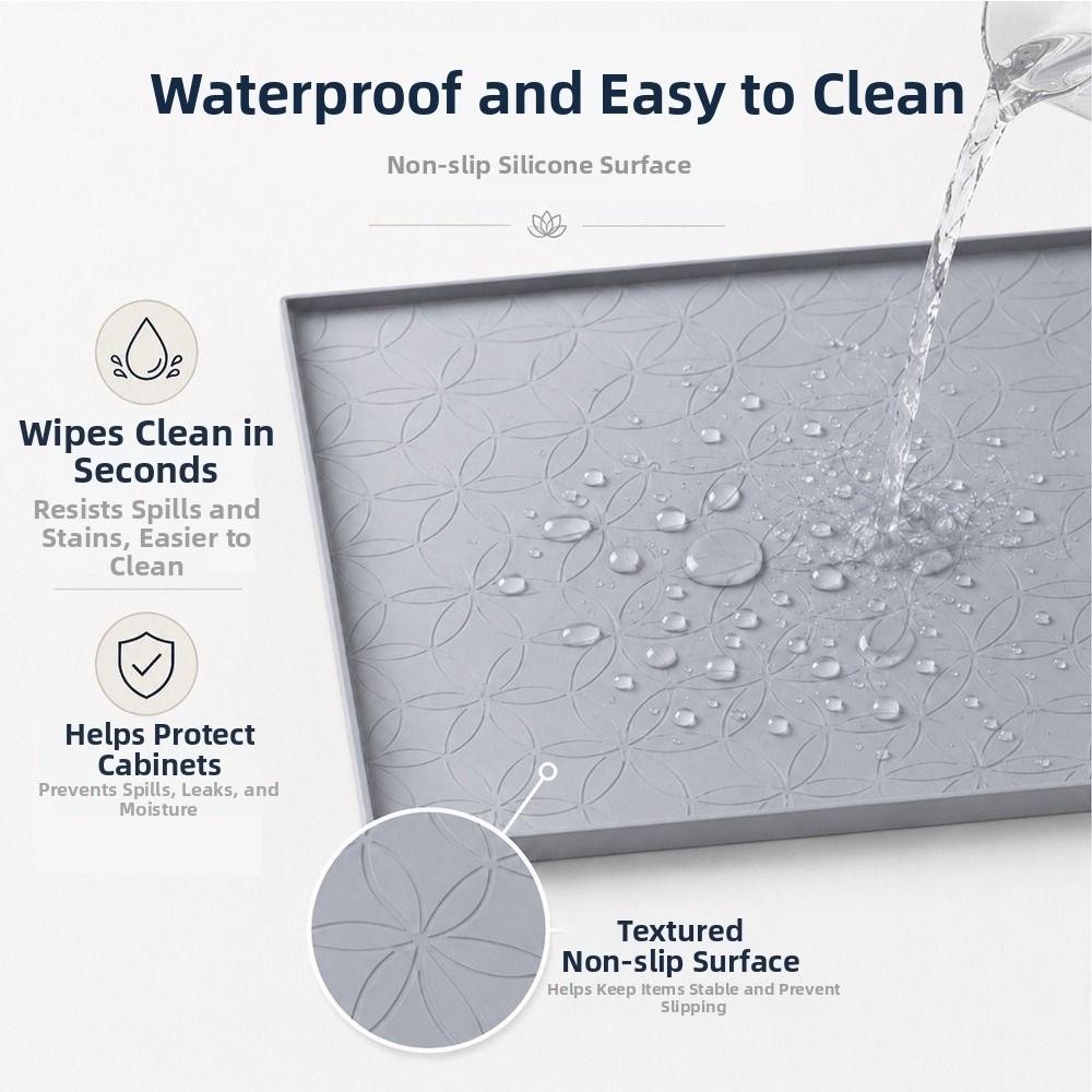 Waterproof Under Sink Mat Raised Lip Cabinet Liner High-quality Sink Drain Pad Shelf Liner