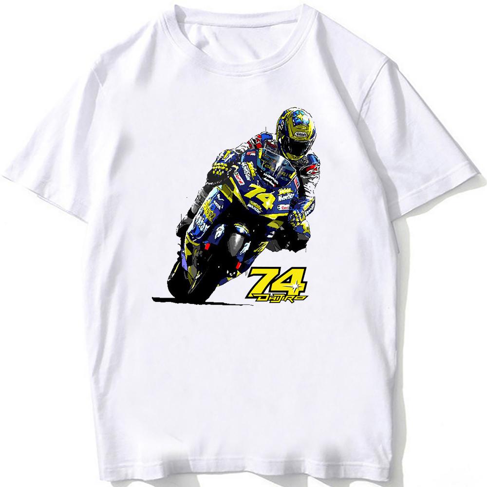 Футболка для езды Gp Daijiro Kato 74 Новая Летняя Унисекс С коротким рукавом Мотоспорт Мальчик Повседневная Белые Топы Футболки Мотоциклиста