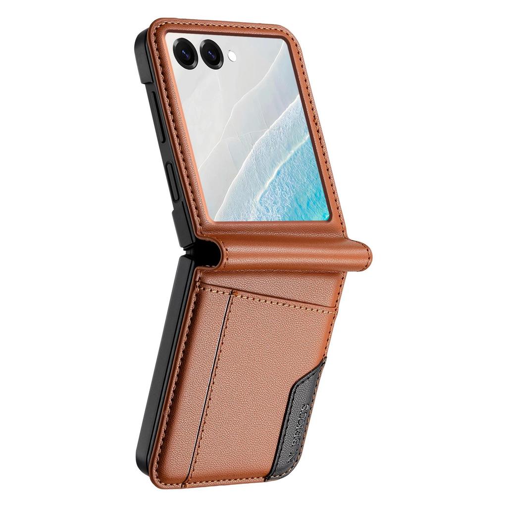 Цветной чехол-кошелек с отделениями для карт для Samsung Galaxy Z Flip 3-7