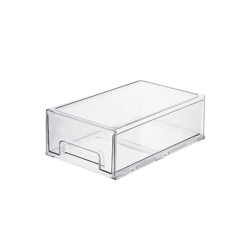 Kitchen Refrigerator Storage Box Fruit Vegatable Meat Fish Food Drawer Organizer Fresh-keeping Stackable Bin Stackable Container