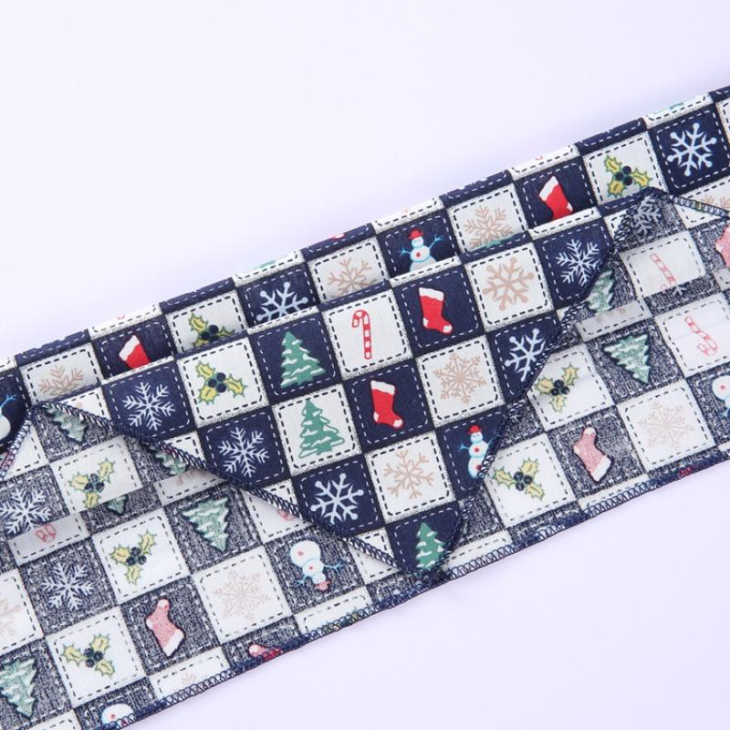 Cotton Pet Printed Triangle Bandana Striped Birthday Scarf for Large Dogs