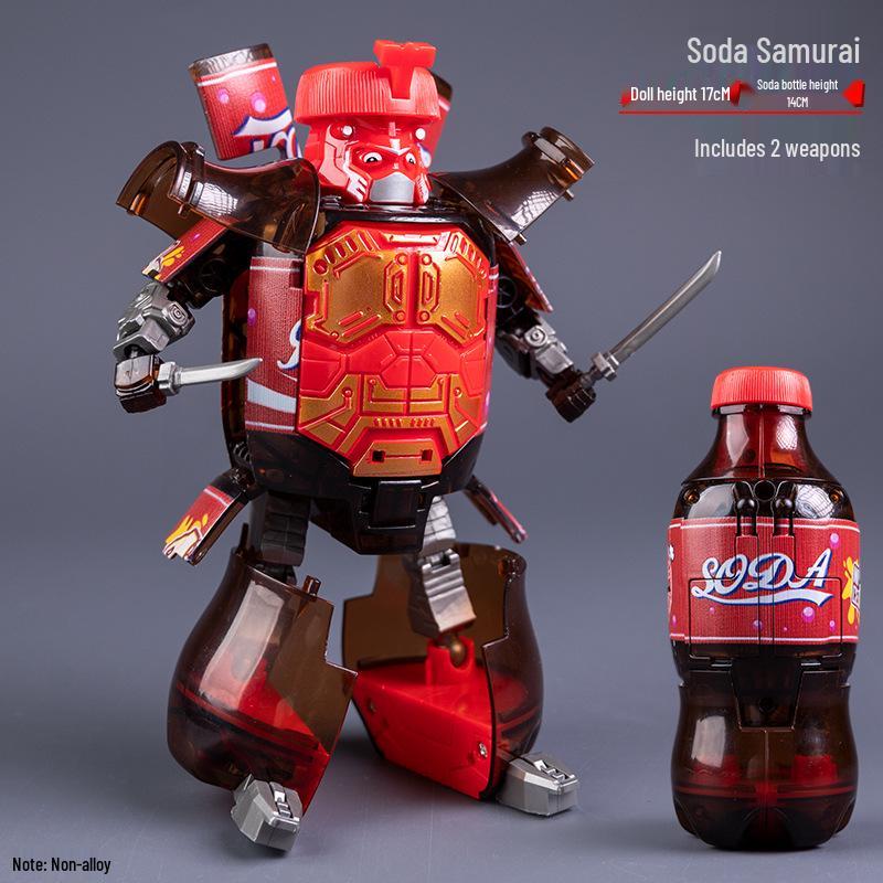 Transforming Internet Celebrity Cola Robot Mecha Toy for Kids