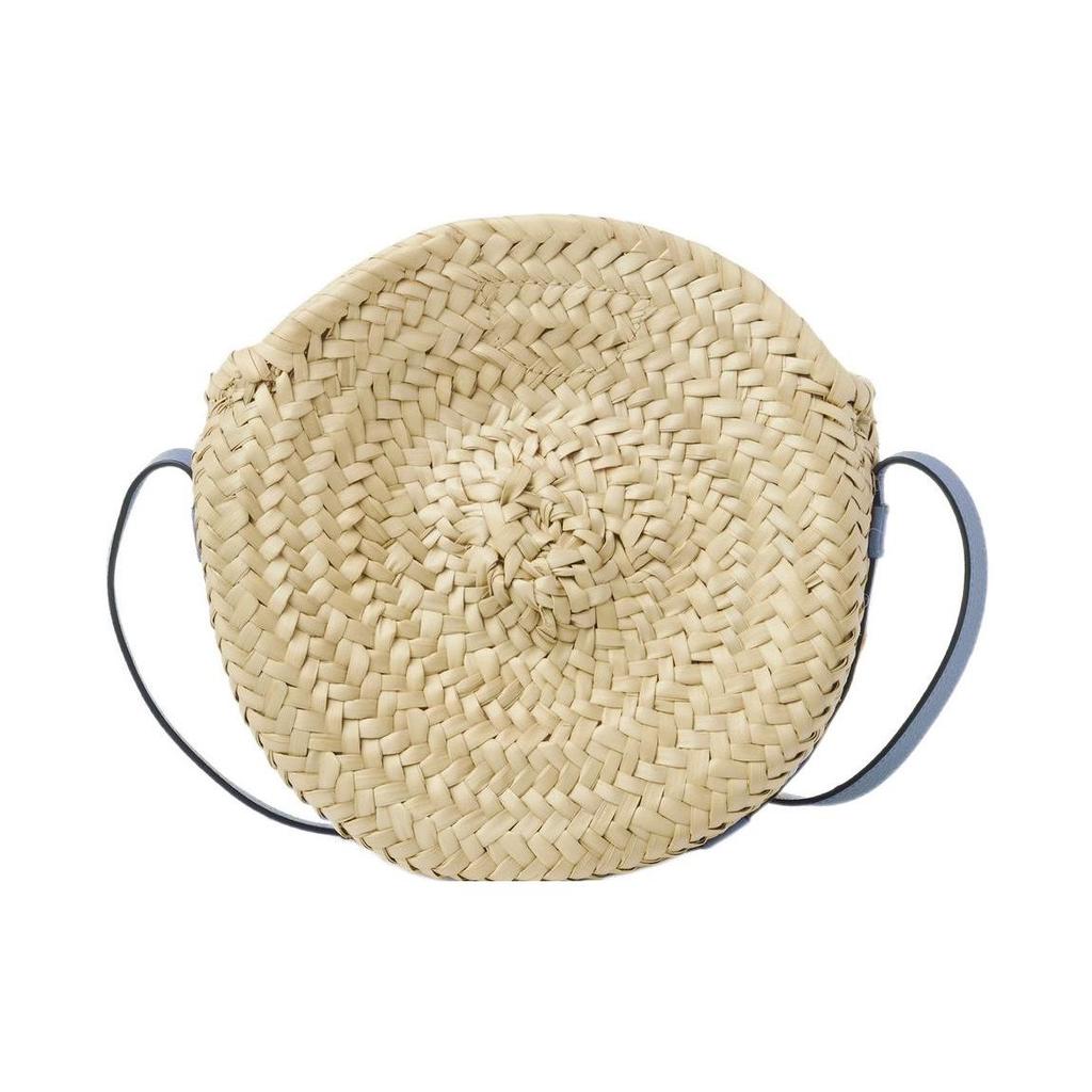 Chloe Marcie Adjustable Strap Handwoven Rattan And Calfskin Crossbody Bag Women bags Blue CHC23-SS736I32-484