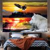 Animal Art Large Tapestry Wall Hanging  Geometry Hippie Tapestry Home Room Decor Aesthetic Decoration