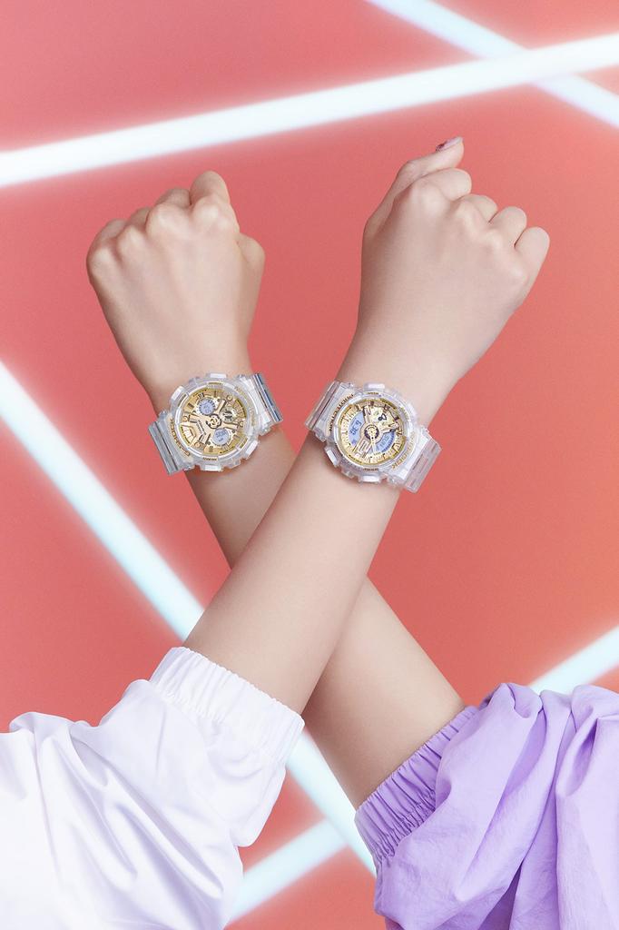 [Casio] Часы G-Shock среднего размера, модель GMA-S110SG-7AJF, женские, прозрачные, скелетонированные