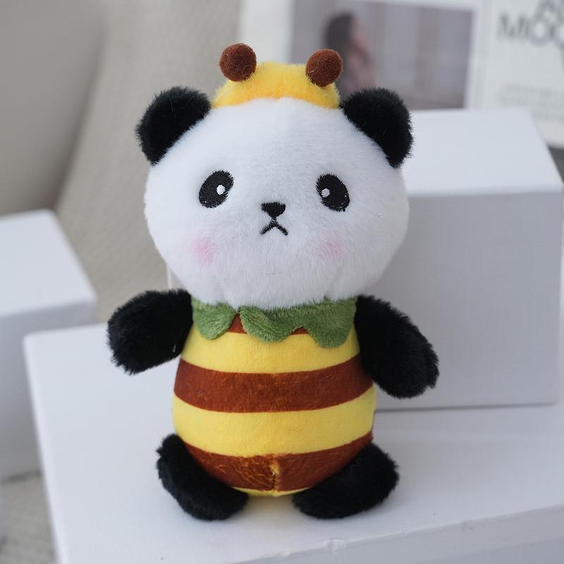 Creative Cartoon Panda Plush Keychain Cute Backpack Tag Soft Toy Panda Bag Ornament