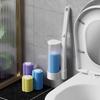 Wall-Mounted Self-Cleaning Toilet Brush Set with Replaceable Head