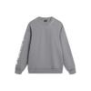 Li Ning Sports Lifestyle Series Letter Logo Print Fleece Pullover Long Sleeve Sweatshirt Unisex Sweatshirt Smoke-Gray AWDTB37-8