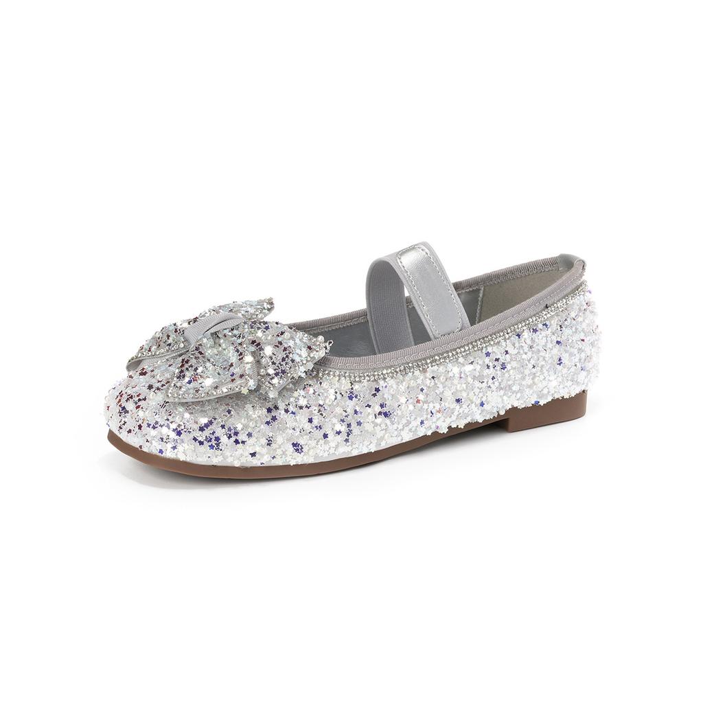 Weiwei girl 222-36 с круглым носком, женские туфли на плоской подошве с одним словом, туфли Мэри Джейн, балетки со стразами и бантом