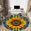 1pc Sunflower Kaleidoscope Office Round Area Rug, Indoor Mat Suitable ForOffice, Under Office Chairs Bedroom Living Room Home Decor, Room Deco D112