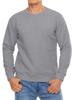 TACVASEN Stretchy Crew Pile Light XL Men's Sweatshirt, Thick, Neck, Lining, Comfortable, Winter, Sportswear, Gray,