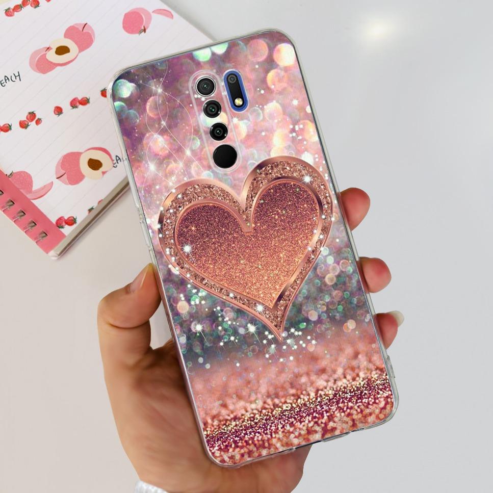 New For Xiaomi Redmi 9 Case Cute Cat Luxury Flower TPU Soft Silicone Clear Cover For Xiaomi Redmi 9 9A 9a 6.53"Bumper Phone Case
