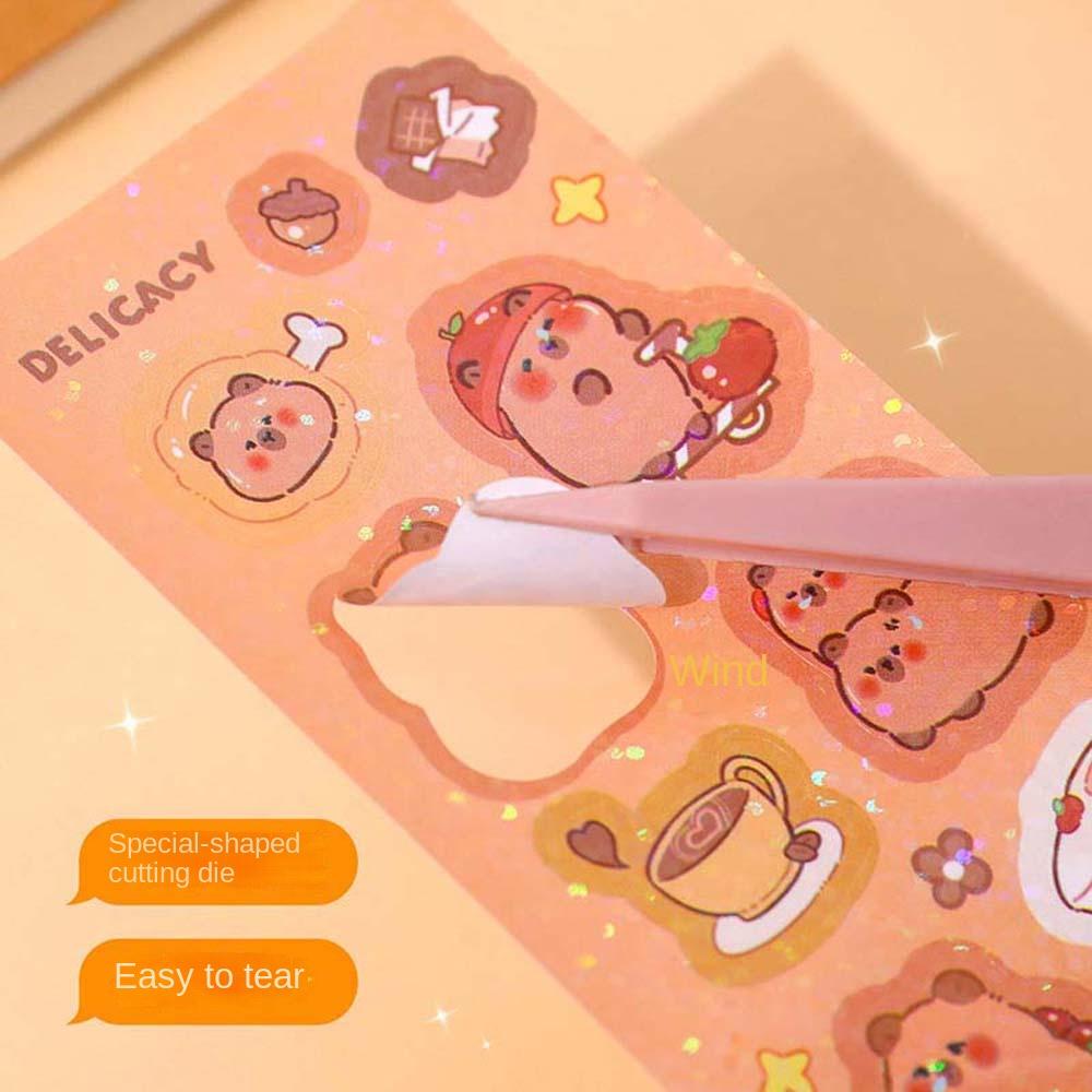 10 листов школьных принадлежностей капибара украшения наклейка капибара детские игрушки наклейка бутылка для воды