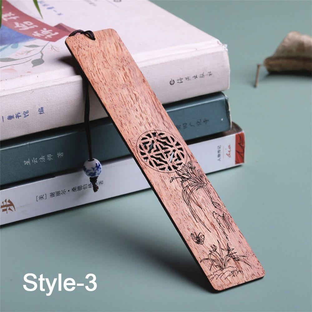 Stationery Vintage Bookmark Wooden Book Page Marker Durable Book Clip