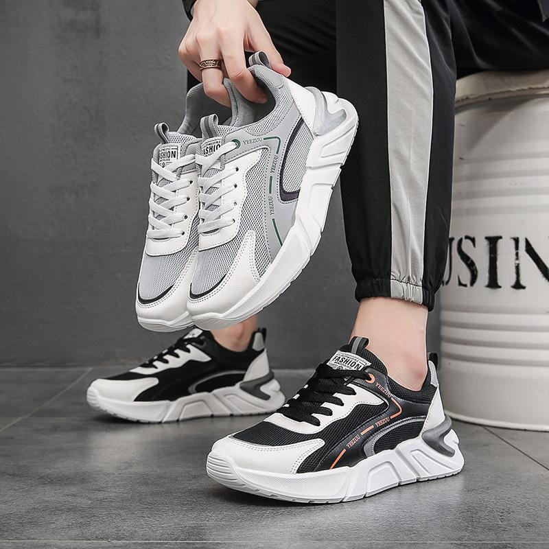 Мужская повседневная обувь Осень 2024 Новые кроссовки на платформе Мужские дышащие сетчатые кроссовки Модная дизайнерская мужская обувь Tenis Masculino